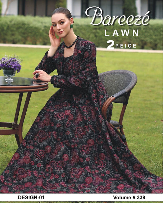 Bareeze Luxury Collection – Embroidered Lawn 2PC