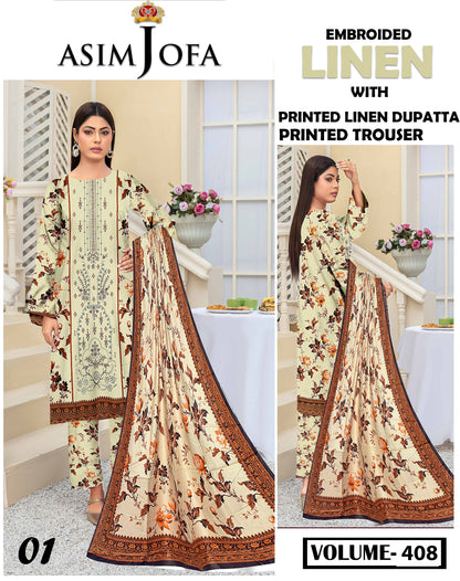 EMBROIDERED LINEN 3PC Multi Brands