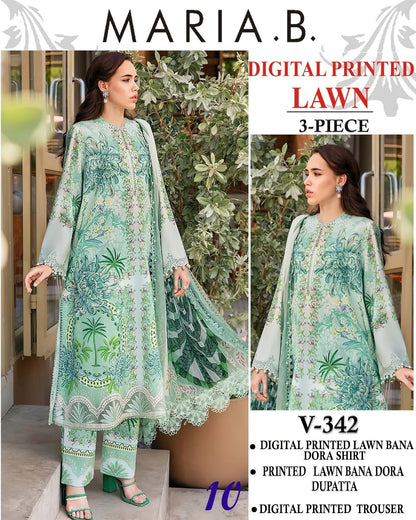 Vol 342 Maria B Lawn – Digital Printed 3PC | Bana Dora Quality