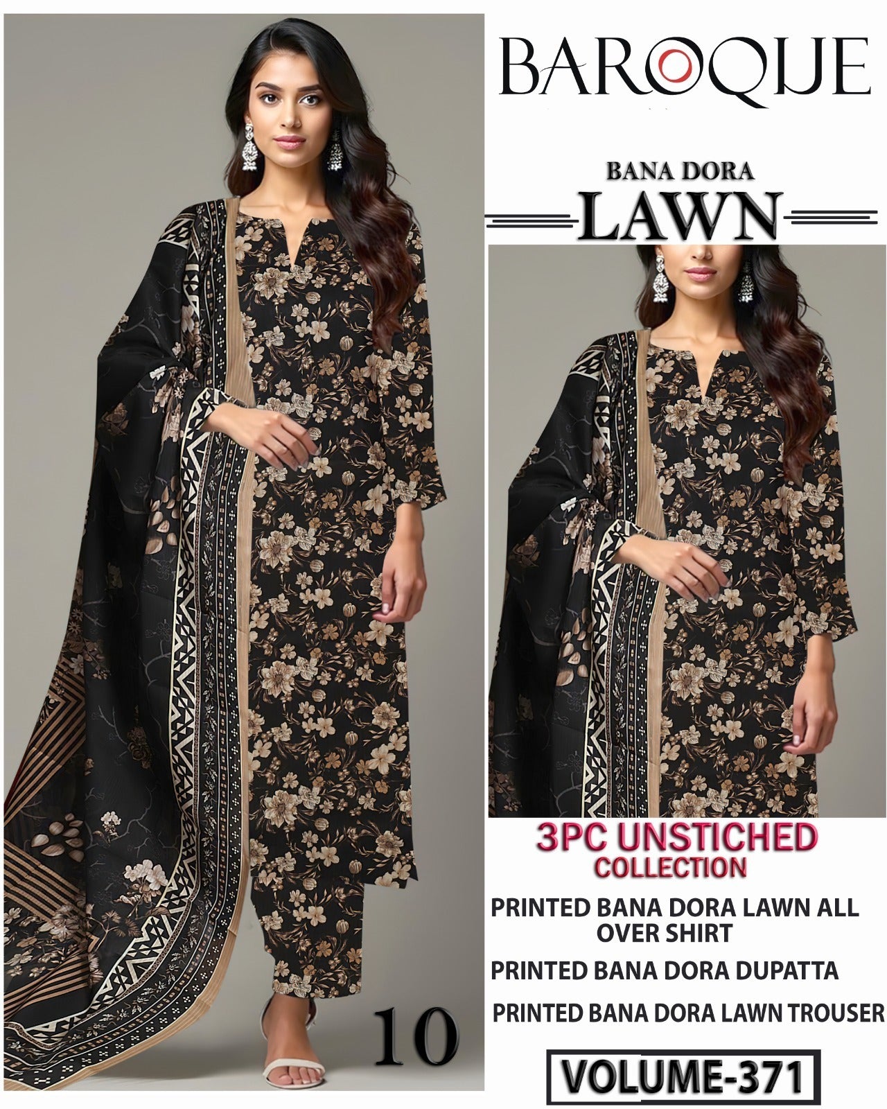 Baroque Bana Dora Lawn 3PC