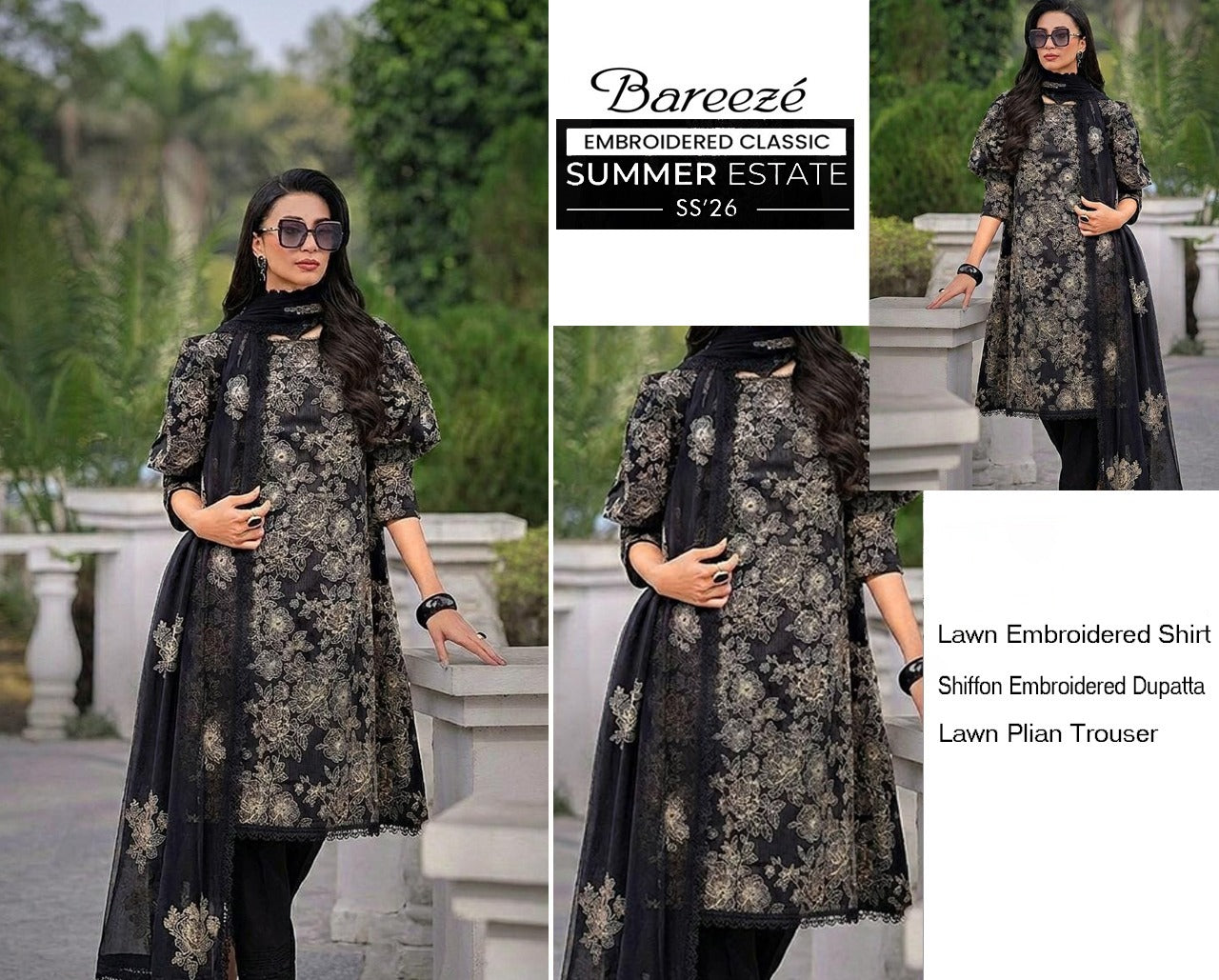 Bareeze Exclusive Lawn Collection 2026 – Premium EMB 3PC