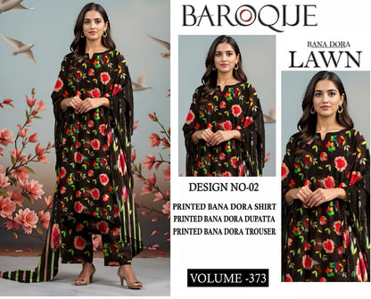 BAROQUE BANA DORA LAWN 3PC