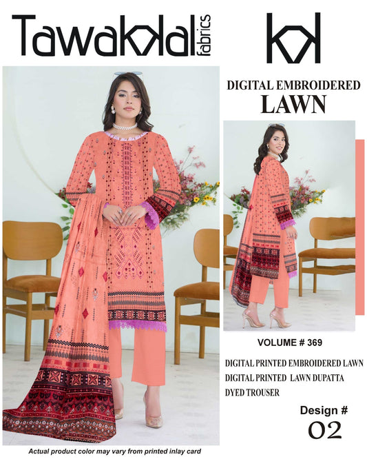 Tawakal Premium Lawn 3PC Unstitched Suit