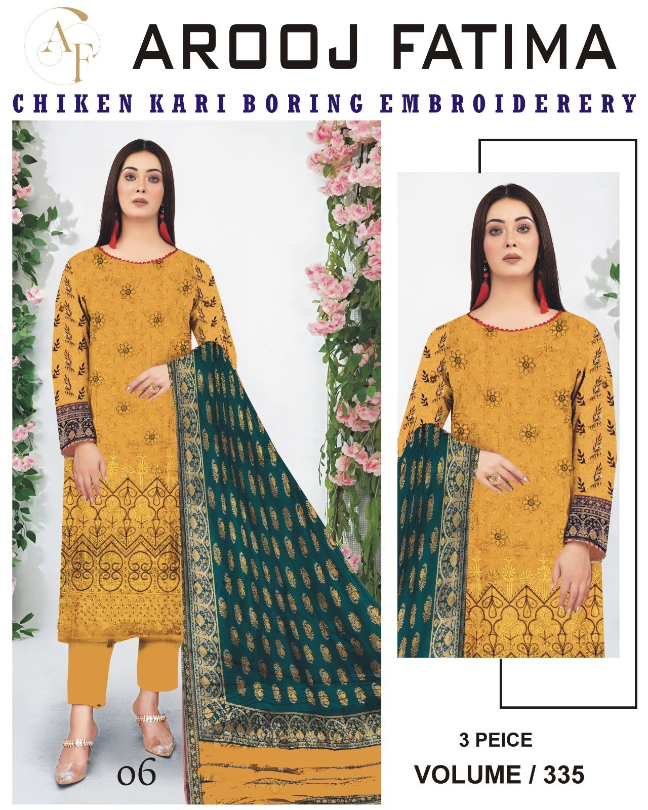 Arooj Fatima Luxury Boring Embroidery Collection