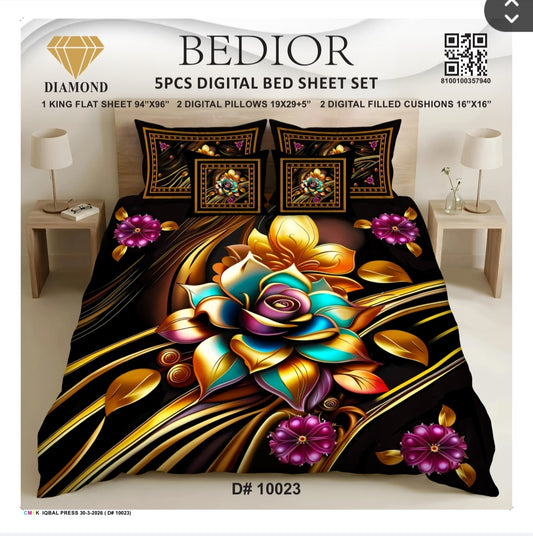 BEDIOR 5PCS DIGITAL BED SHEET SET 10023