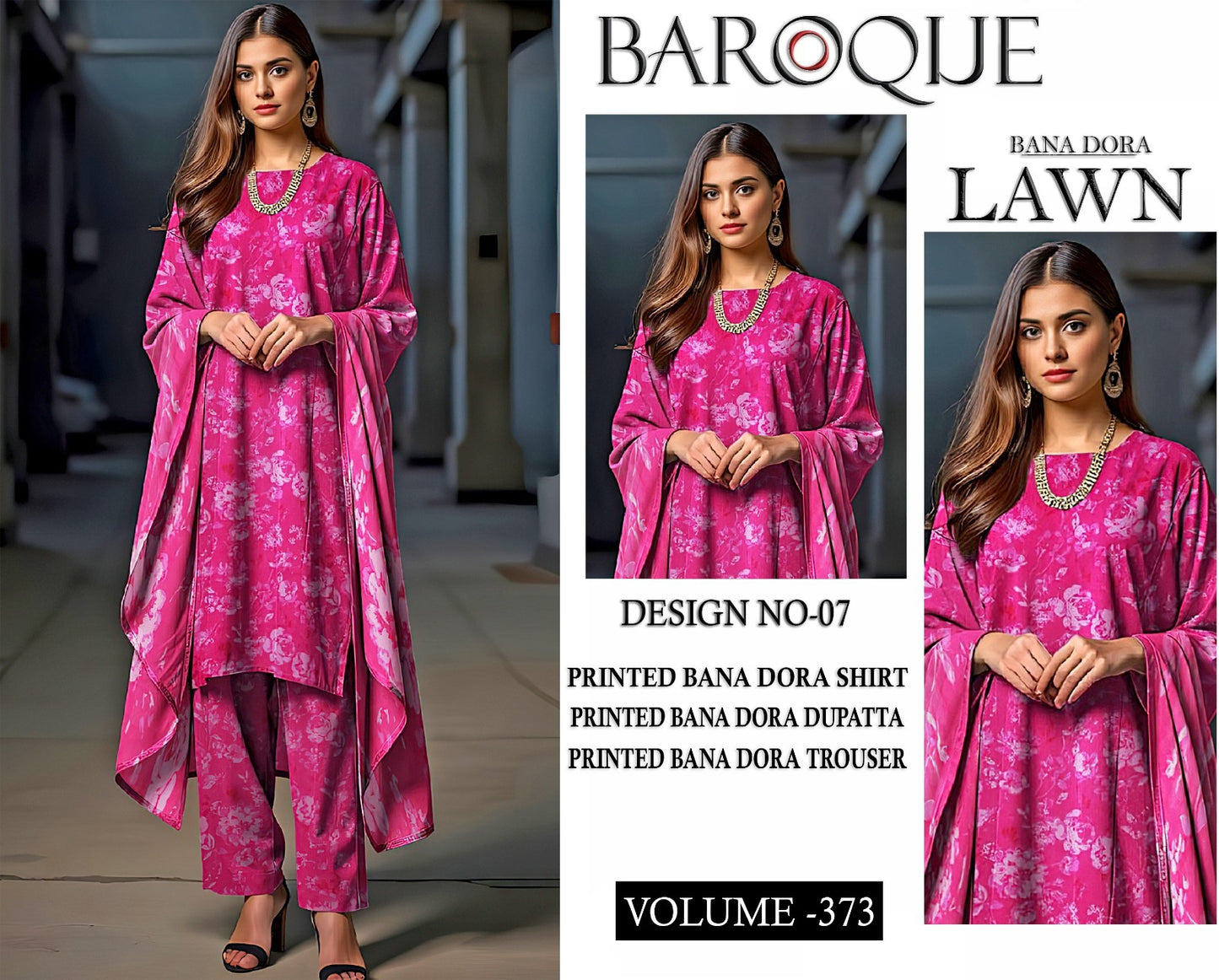 BAROQUE BANA DORA LAWN 3PC