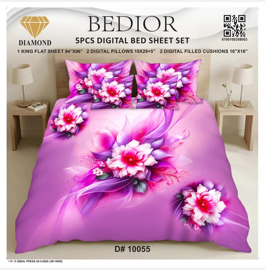 BEDIOR 5PCS DIGITAL BED SHEET SET 10055