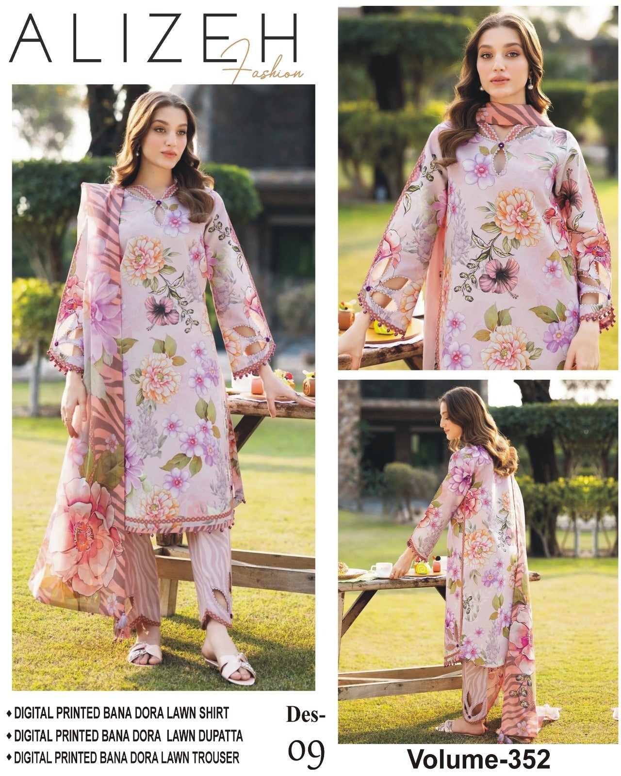 ALIZEH LAWN 3PC SUIT