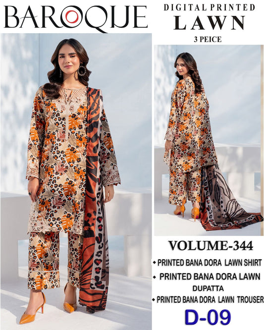 Baroque Bana Dora Lawn 3PC