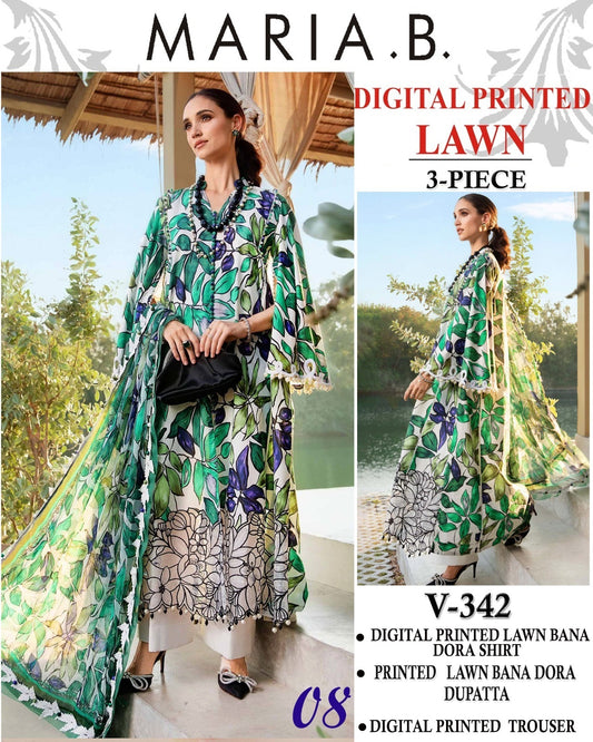 Vol 342 Maria B Lawn – Digital Printed 3PC | Bana Dora Quality