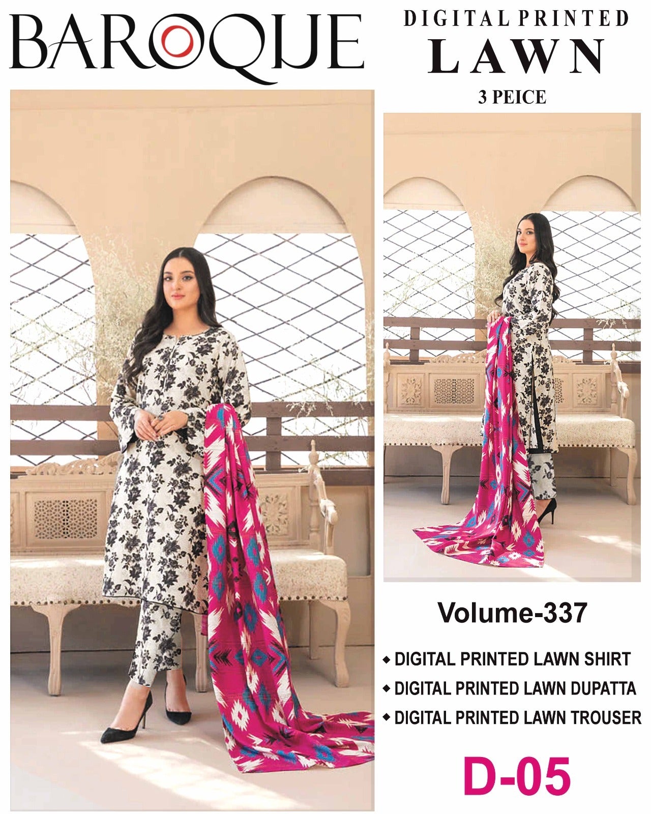 Baroque Bana Dora Lawn 3PC