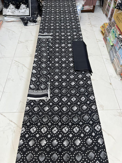 Black Series Lawn 3 Piece With Lawn dupatta