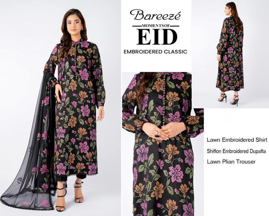 Bareeze Exclusive Lawn Collection 2026 – Premium EMB 3PC