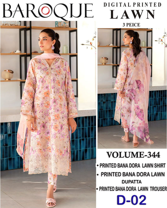 Baroque Bana Dora Lawn 3PC