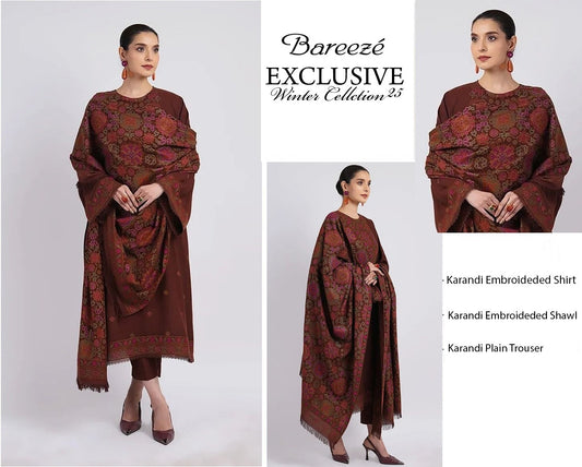 Bareeze With Embroidered Karandi Shawl – Winter Luxury Edit