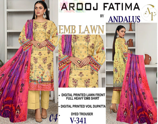 Vol 341 – ANDALUS BY AROOJ FATIMA 3 PC