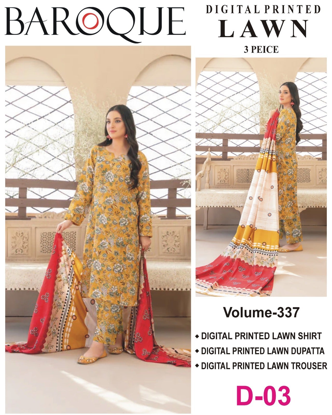 Baroque Bana Dora Lawn 3PC