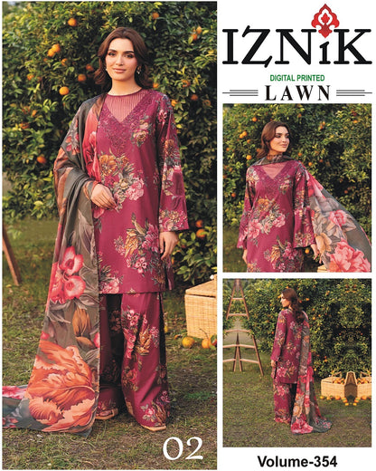 IZNIK TANA DORA LAWN 3PC