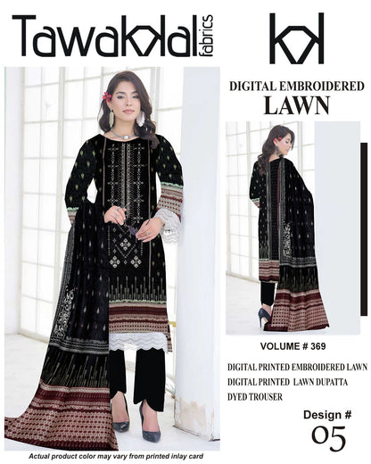 Tawakal Premium Lawn 3PC Unstitched Suit