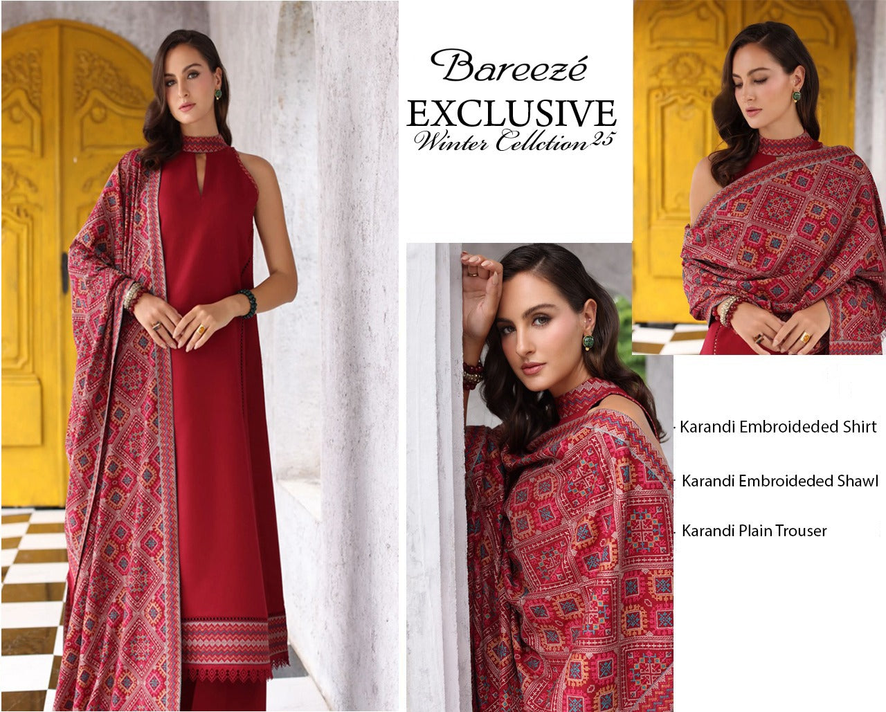 Bareeze With Embroidered Karandi Shawl – Winter Luxury Edit