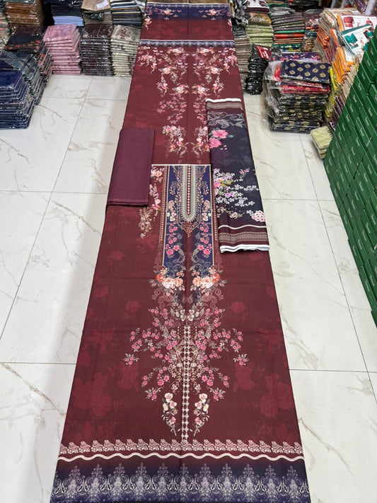Zarqoon Lawn 3PC – Soft & Elegant Edition