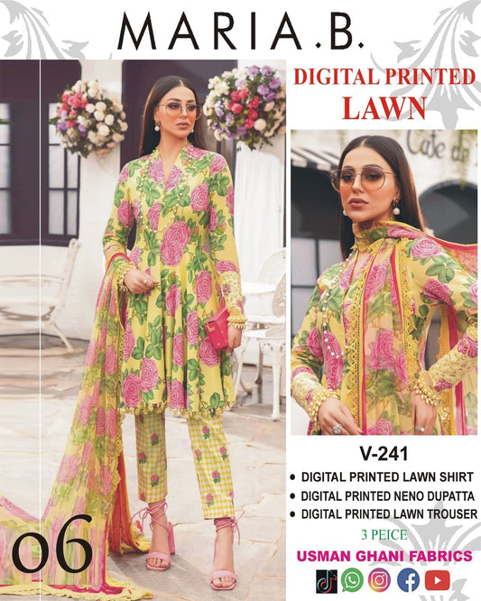 Vol 341 Maria B Lawn – Digital Printed 3PC | Bana Dora Quality