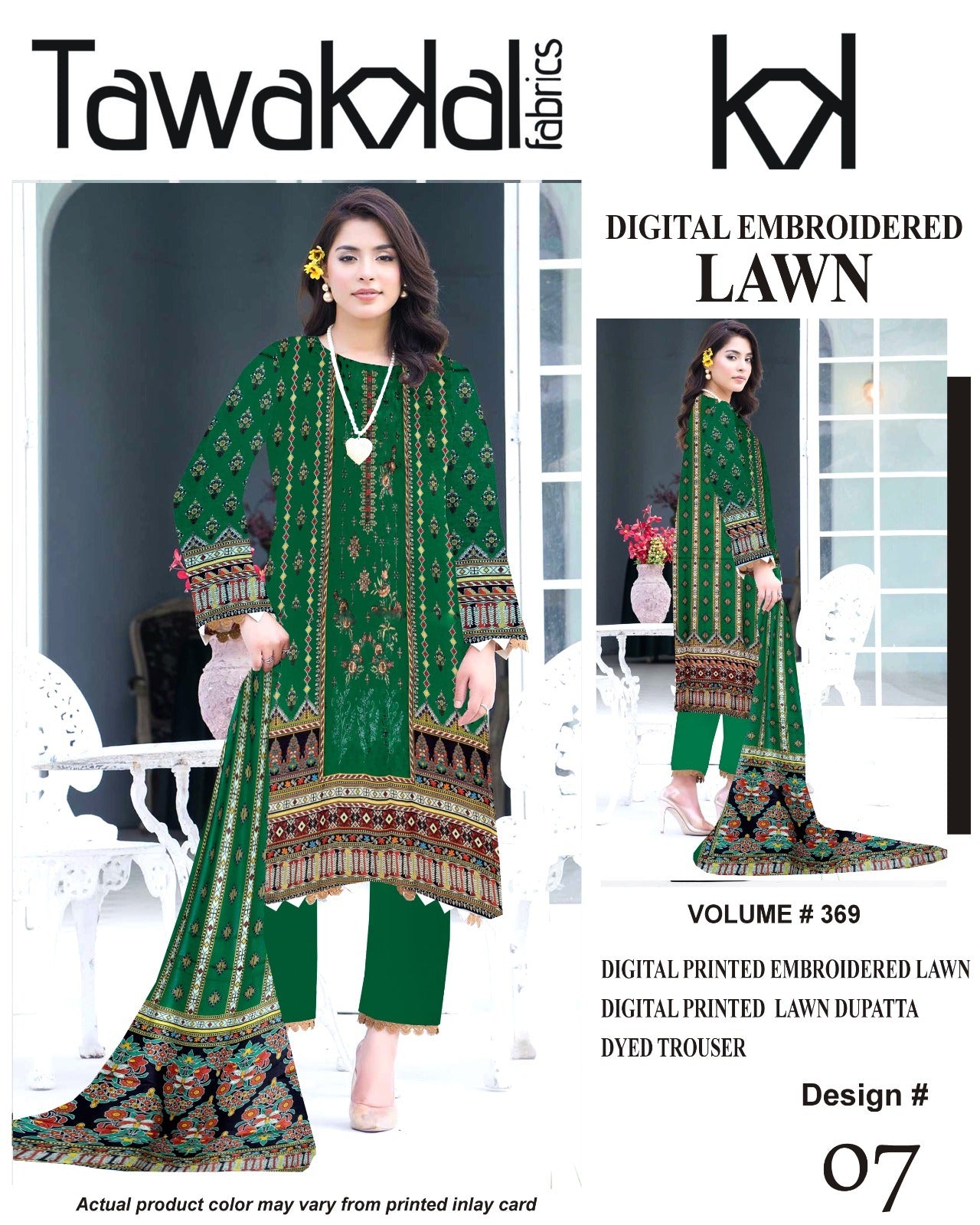 Tawakal Premium Lawn 3PC Unstitched Suit