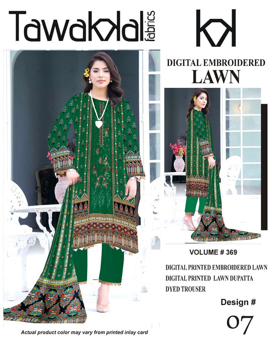 Tawakal Premium Lawn 3PC Unstitched Suit