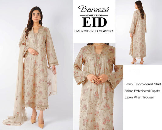 Bareeze Exclusive Lawn Collection 2026 – Premium EMB 3PC