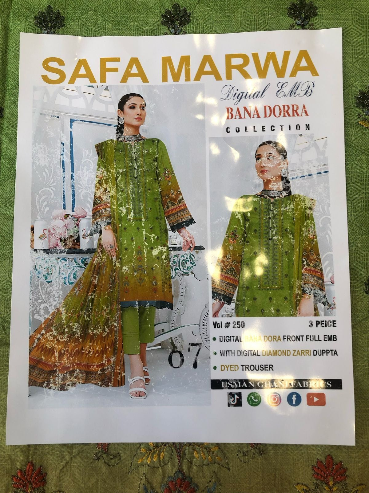 Safa Marwa Original Lawn 3-PC Embroidered Collectio