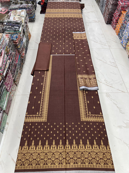 Printed Dhanak 3PC