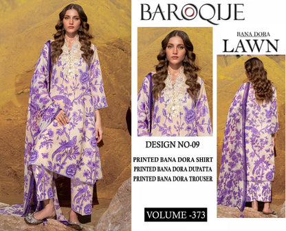 BAROQUE BANA DORA LAWN 3PC
