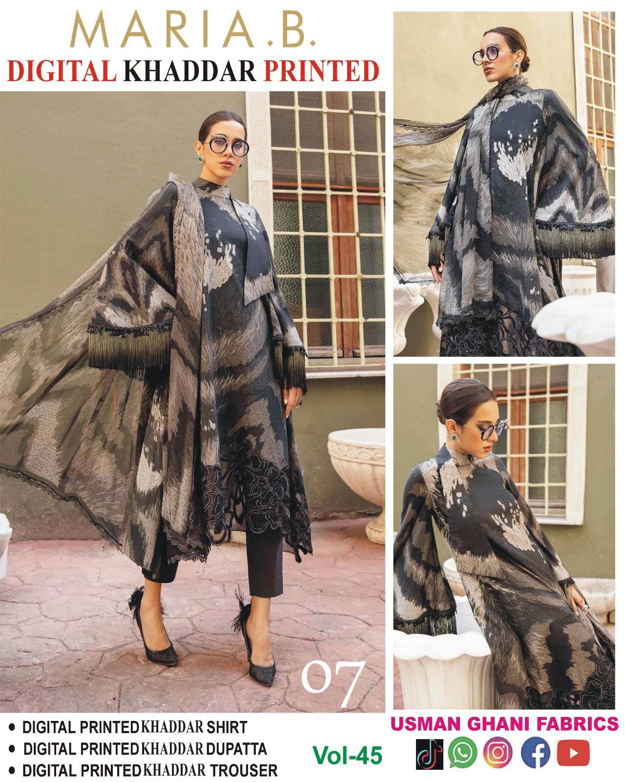 MARIA.B FANTASTIC Khaddar 3PC&nbsp;