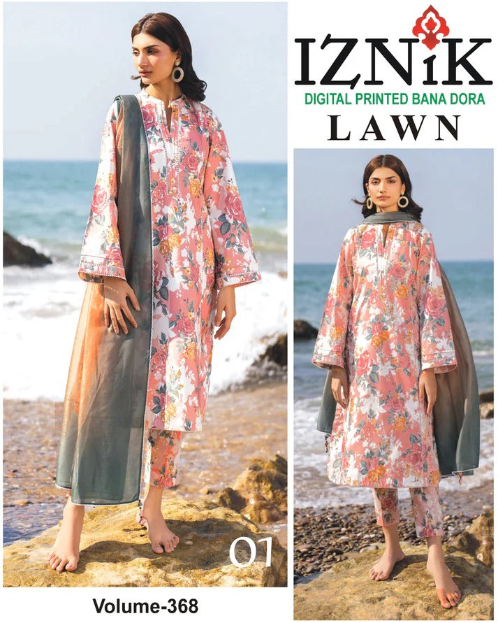 IZNIK BANA DORA LAWN 3PC