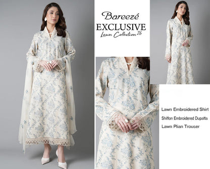 Bareeze Exclusive Lawn Collection 2026 – Premium EMB 3PC