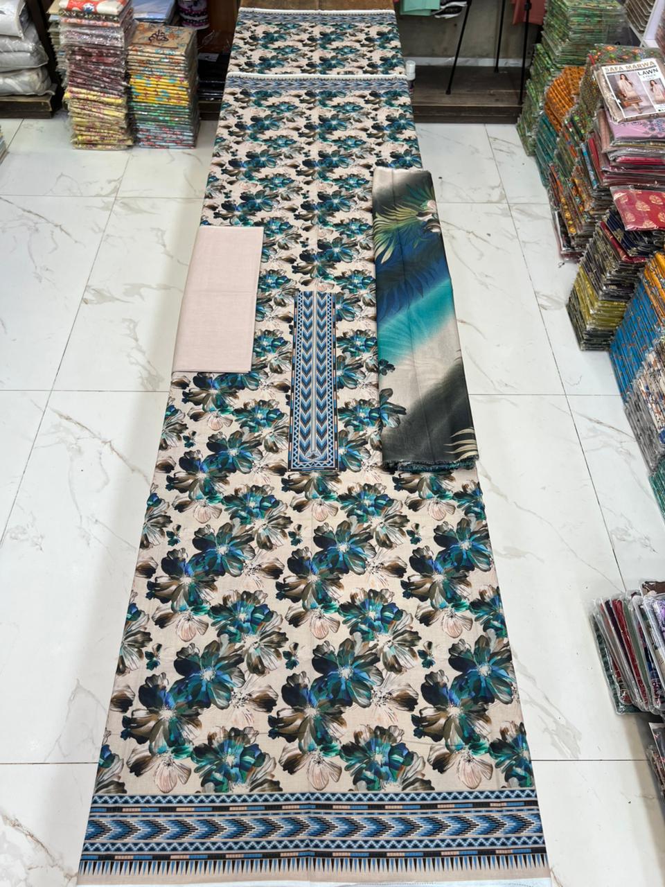 Dastaan 3Pc printed lawn