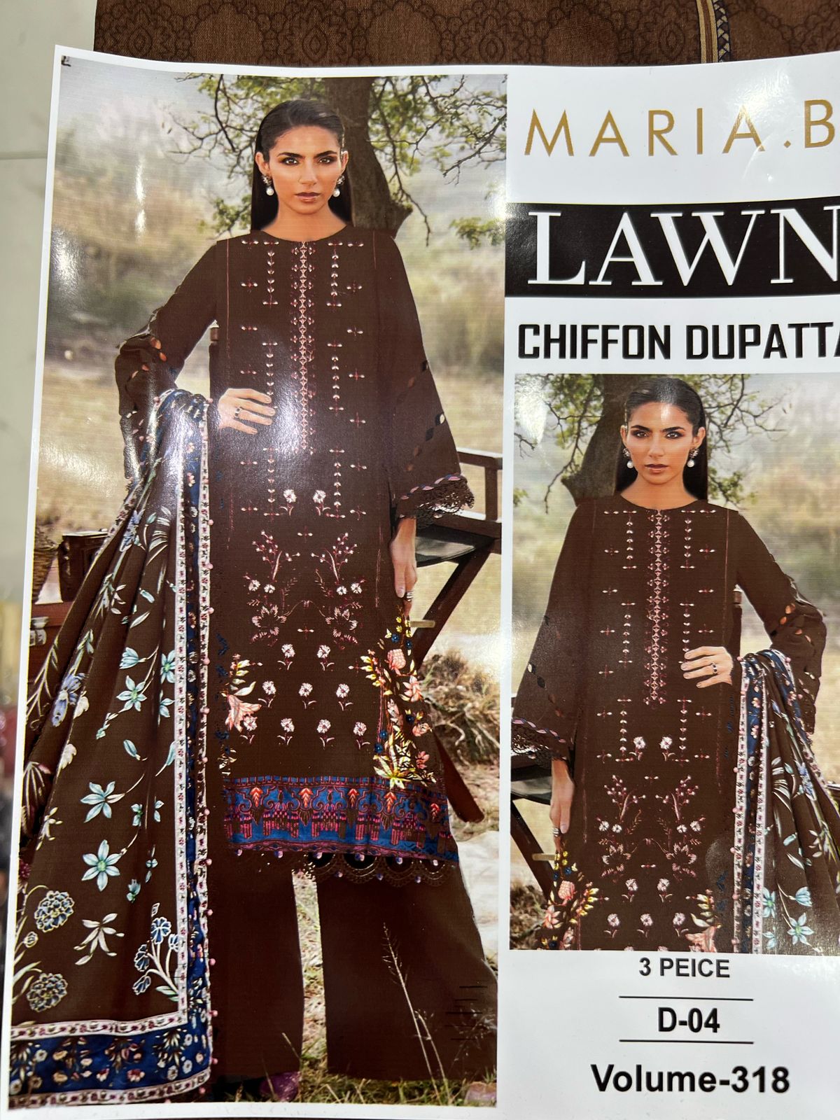 Summer Luxury Lawn – EMB Suit with Chiffon Dupatta