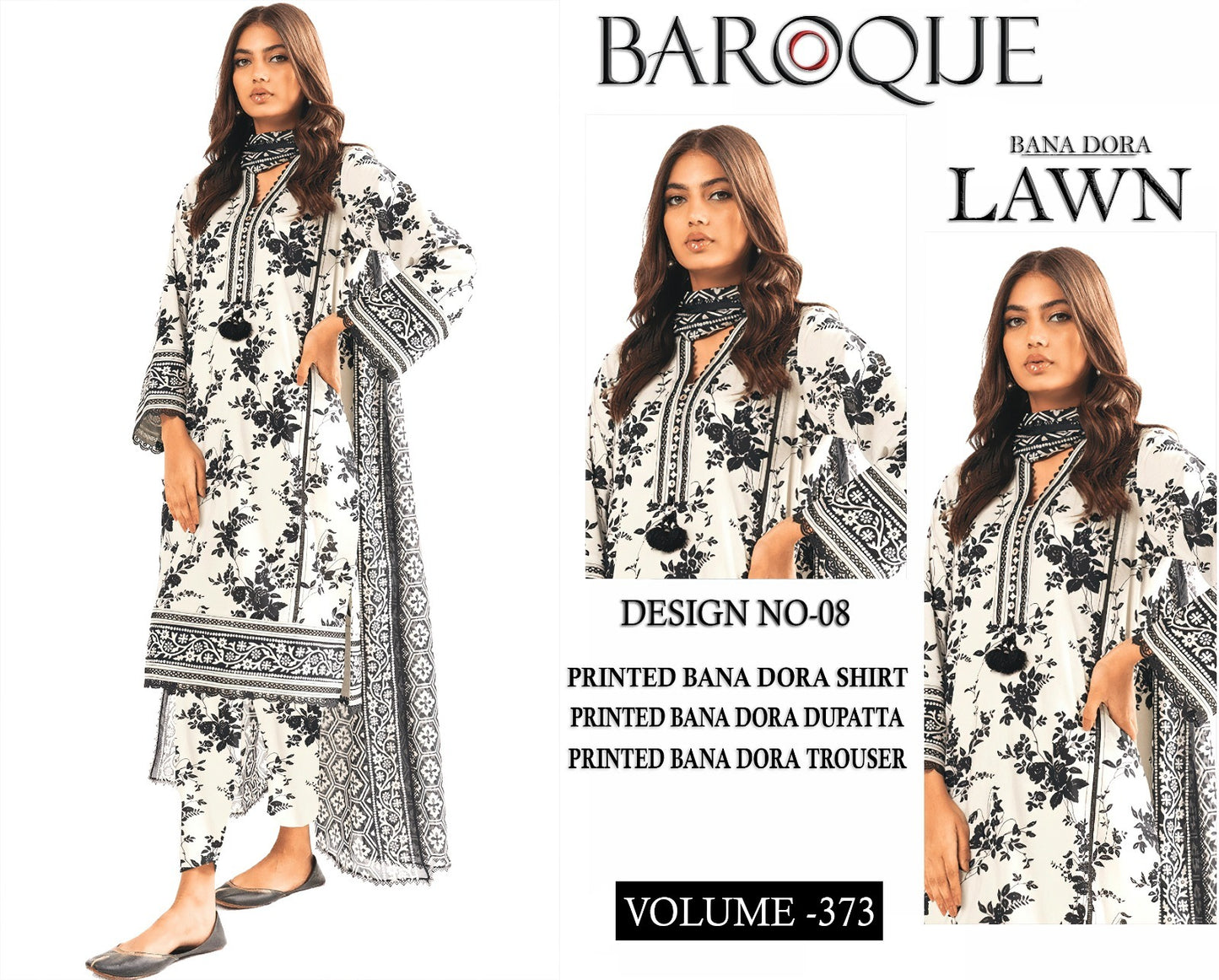 BAROQUE BANA DORA LAWN 3PC