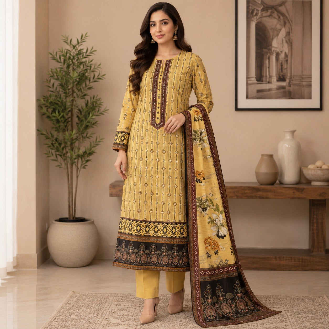 Zarqoon Lawn 3PC – Soft & Elegant Edition