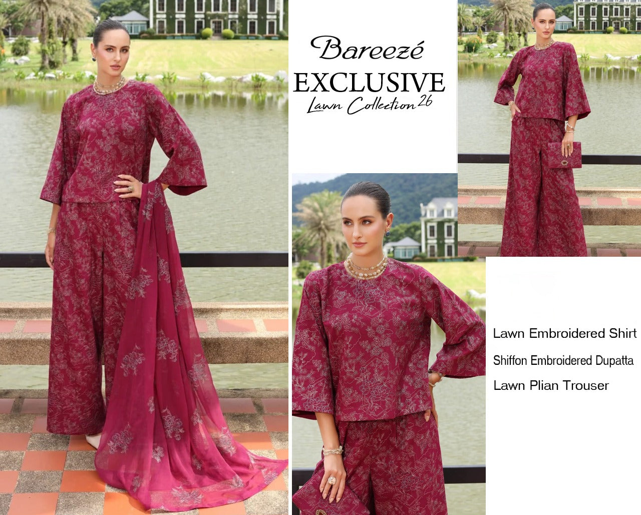 Bareeze Exclusive Lawn Collection 2026 – Premium EMB 3PC