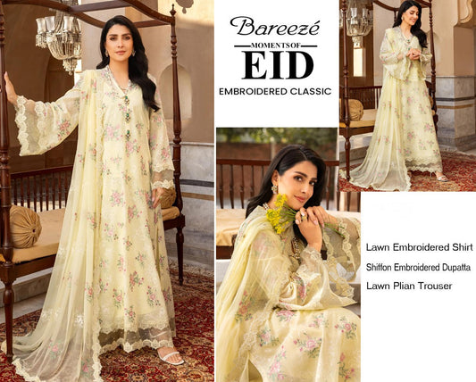 Bareeze Exclusive Lawn Collection 2026 – Premium EMB 3PC