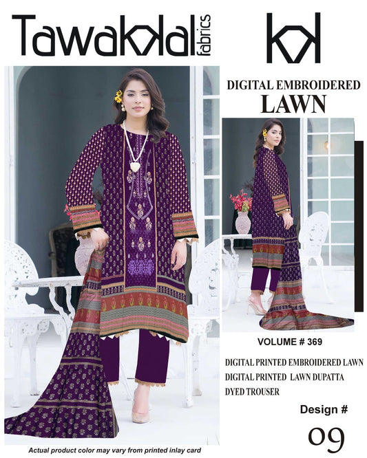 Tawakal Premium Lawn 3PC Unstitched Suit