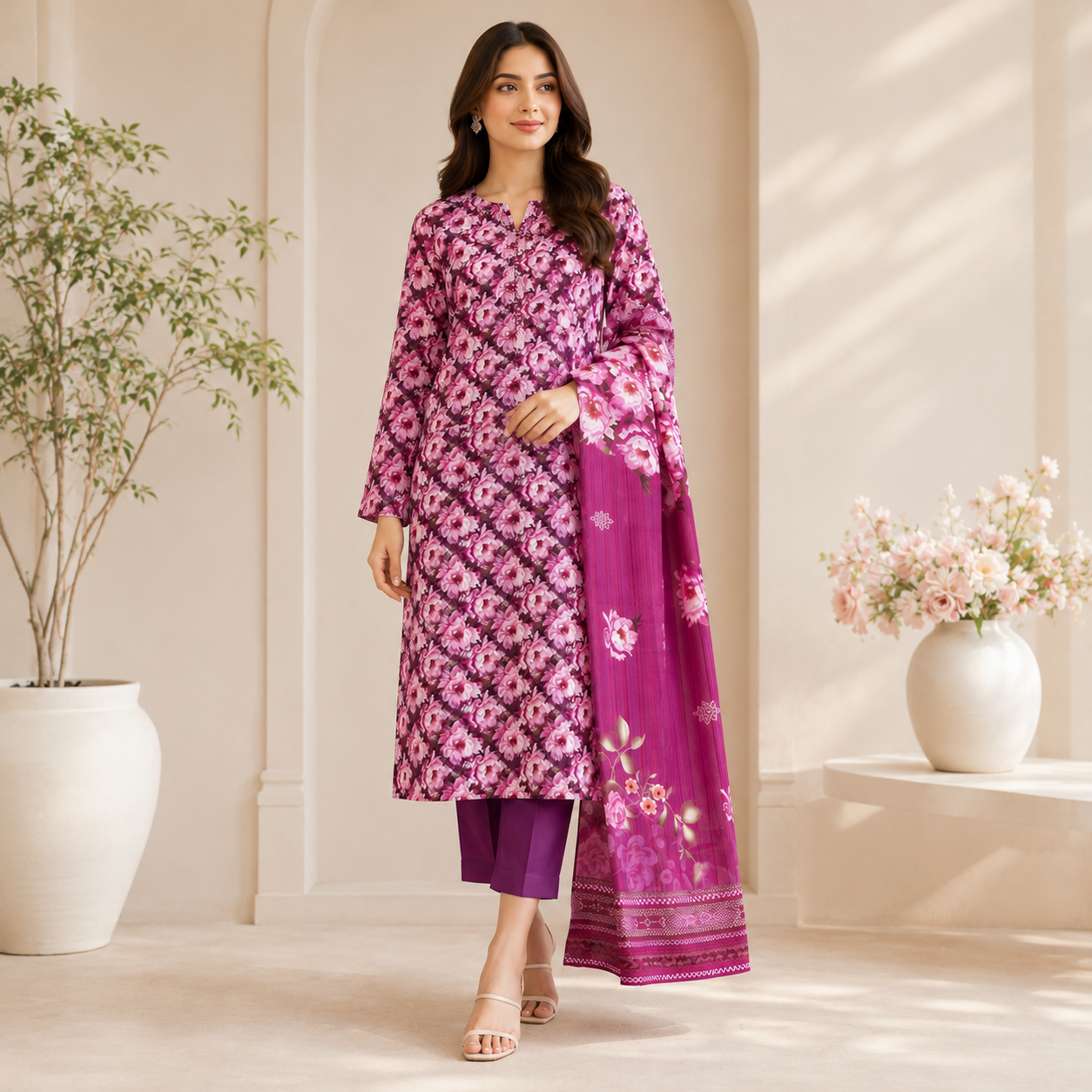 ✨ Almirah Original Bana Dora Lawn 3PC Suit ✨