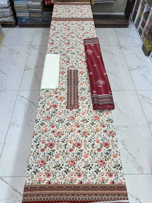 Bana Dora Lawn 3PC | Tarkashi Dupatta