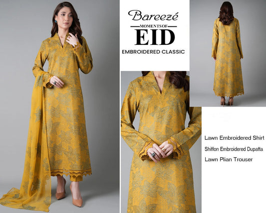 Bareeze Exclusive Lawn Collection 2026 – Premium EMB 3PC