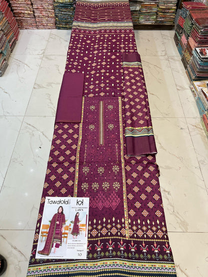 Tawakal Premium Lawn 3PC Unstitched Suit