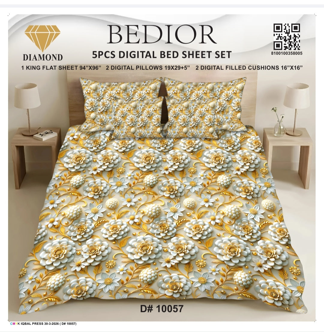 BEDIOR 5PCS DIGITAL BED SHEET SET 10057