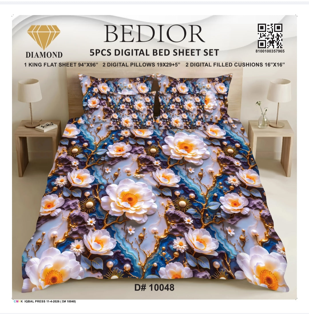 BEDIOR 5PCS DIGITAL BED SHEET SET 10048