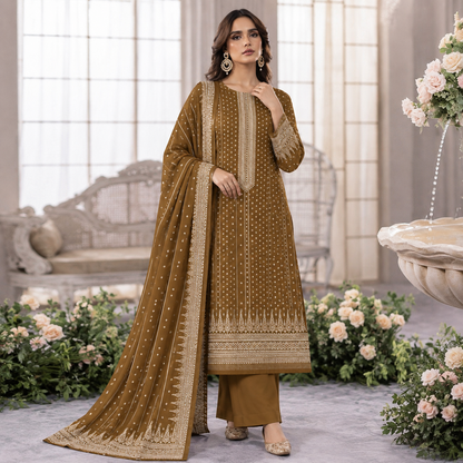 GUL-E-JAAN MARINA WOOL PRINTED 3PC