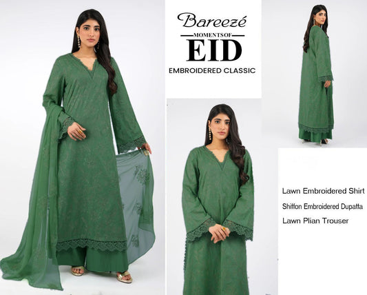 Bareeze Exclusive Lawn Collection 2026 – Premium EMB 3PC